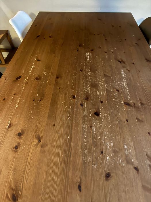 Stół drewniany IKEA z krzesłami Super gnal.