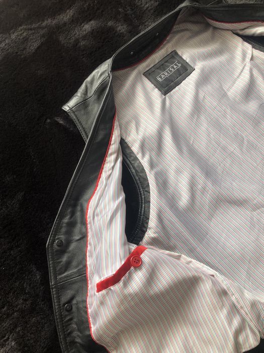 Czarna męska kamizelka skórzana Barisal - Rozmiar S/M