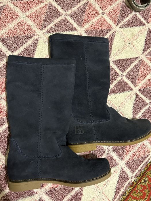 Чоботи жіночі темно сині зимові