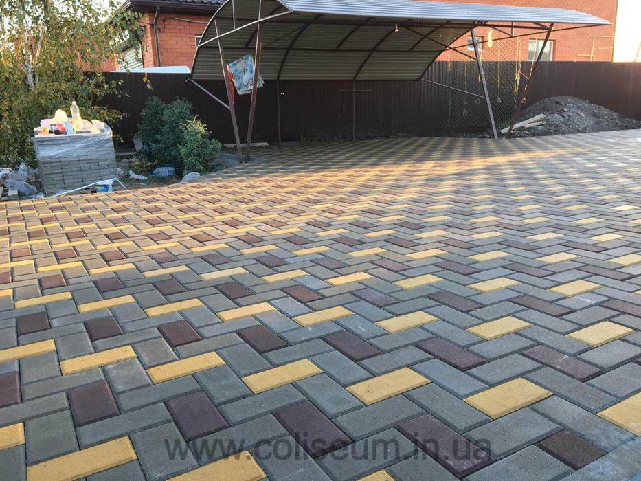 Тротуарна плитка Кирпичик (Цеголка) Київ - Продаж / Доставка / Укладка