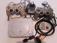 Playstation one konsola zestaw z 25 grami