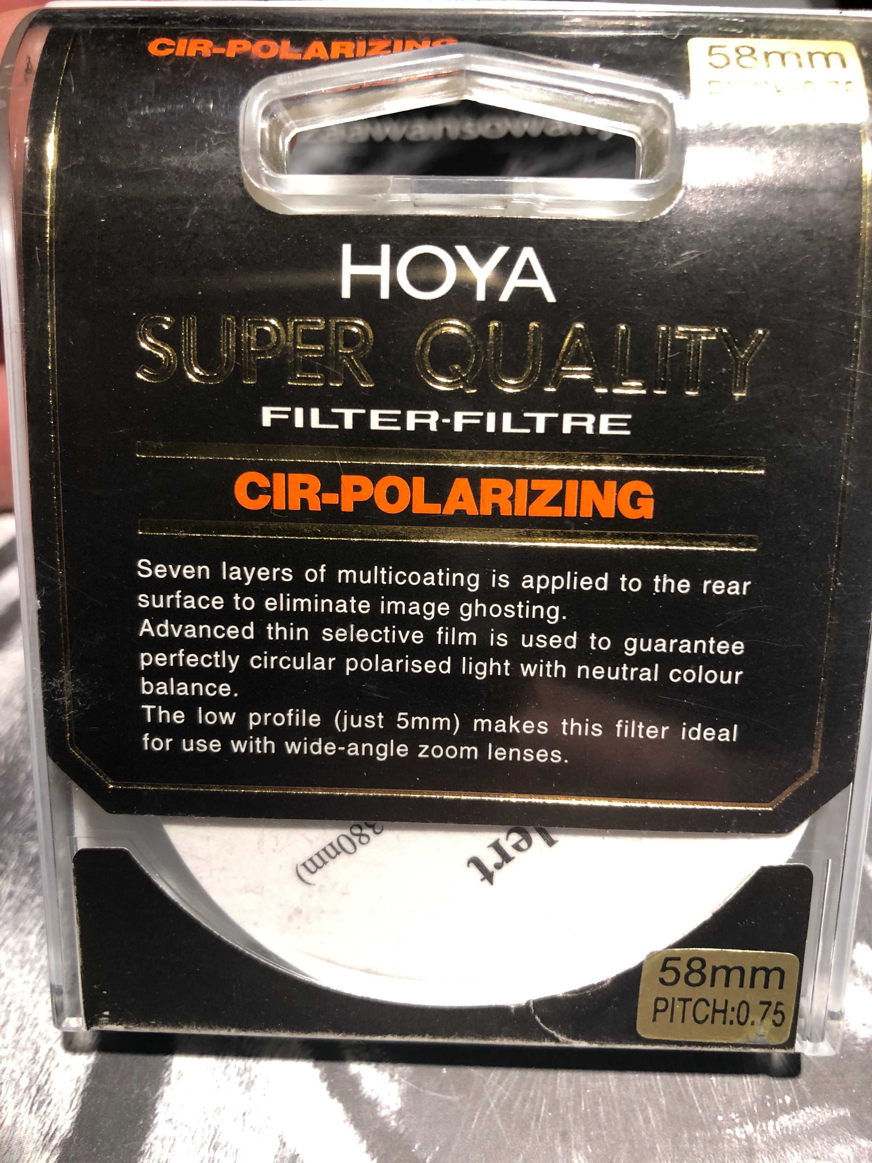 Filtr hoya super quality cir-polarizing polaryzacyjny 58 mm