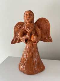 Anioł Aniołek grający na skrzypcach Ceramika Klimczak Elżbieta