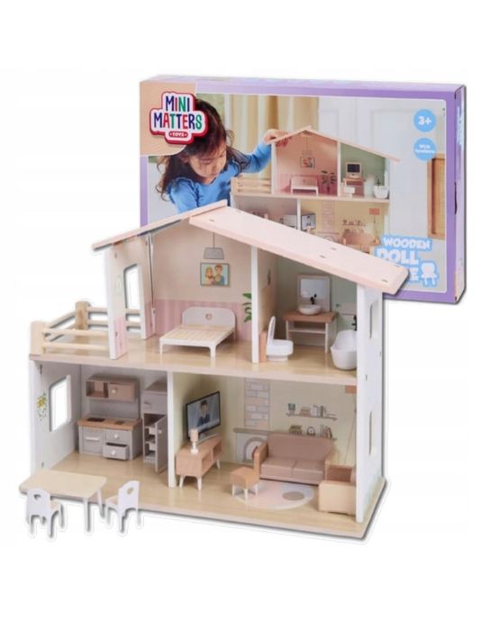 Drewniany domek dla lalek Mini Matters