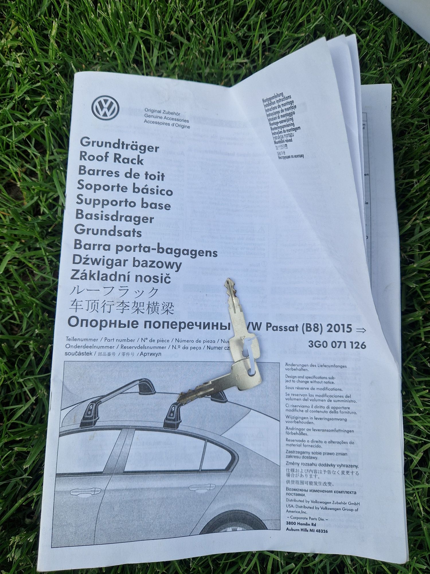 Bagażnik dachowy/poprzeczki/belki passat b8 sedan