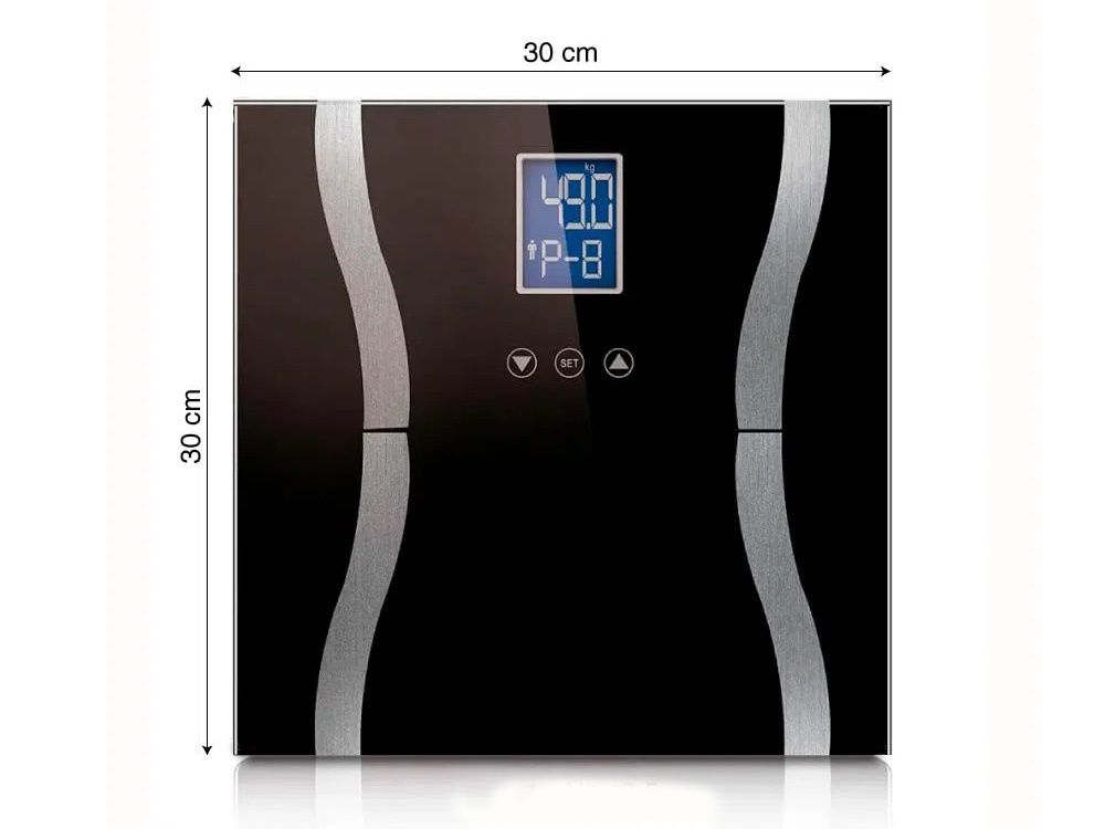 Analityczna waga łazienkowa 180kg szklana lcd