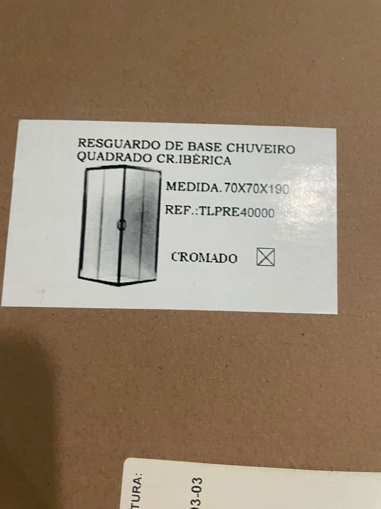 Cabine de duche cromado