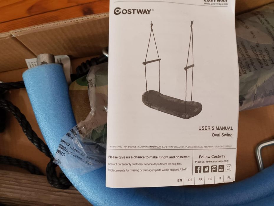 Podłużna huśtawka bocianie gniazdo