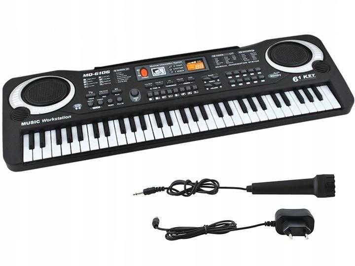 Keyboard Organy Elektroniczne do Nauki Mikrofon