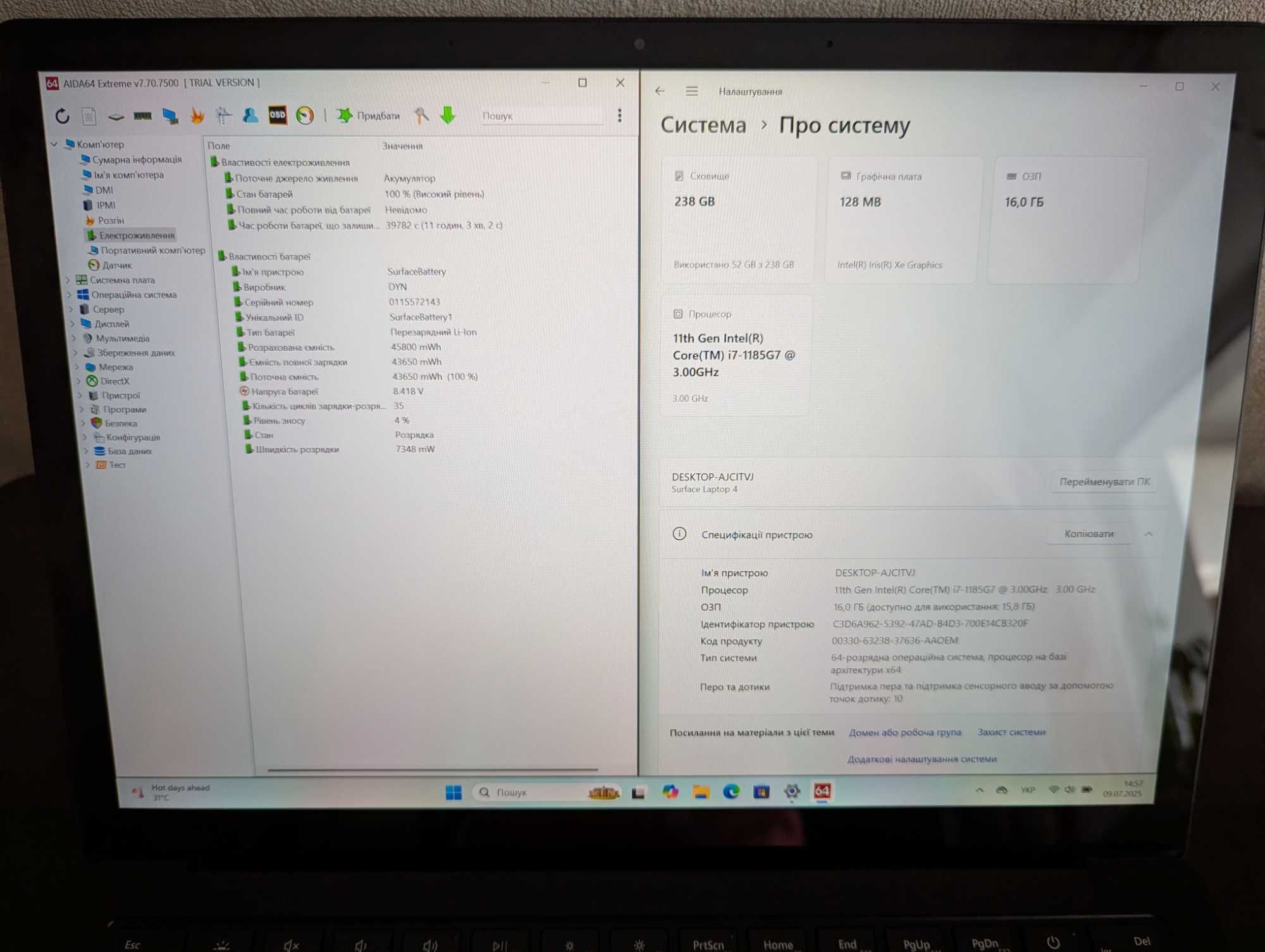 Microsoft Surface Laptop 4 Intel i7-1185g7 16/256gb