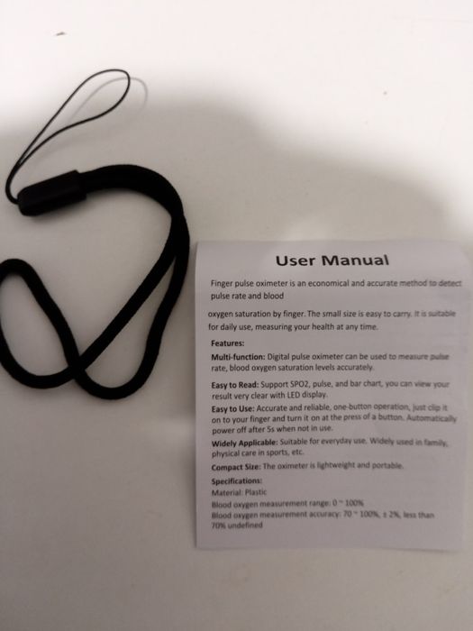 Oximetro com bolsa de transporte e fio.