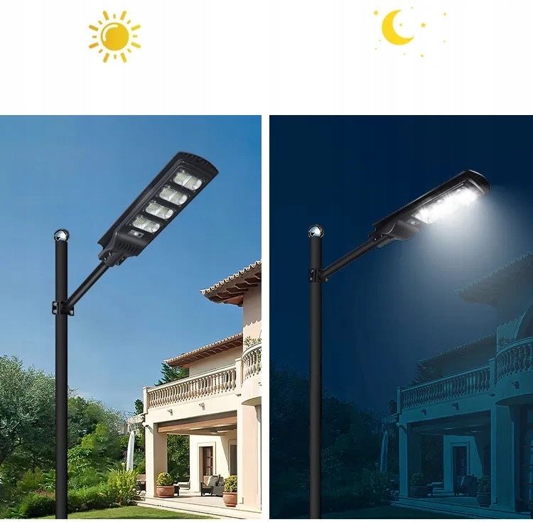 MOCNA Lampa Solarna ULICZNA Latarnia LED COB  Pilot SOLAR 700W