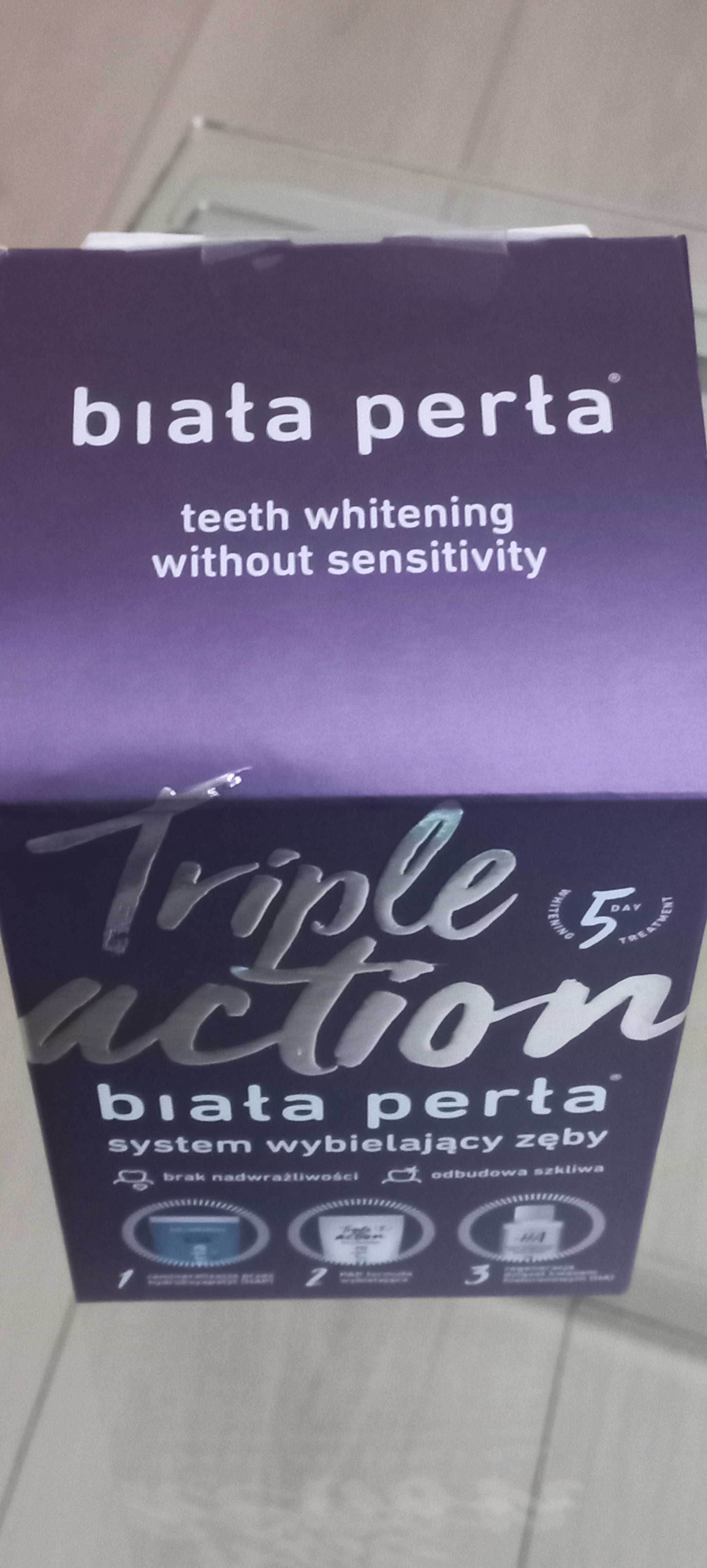Triple action wybielanie zęby  biała perła nakładki