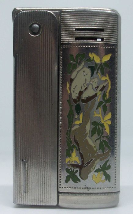 zapalniczka IMCO 6800 scenka myśliwska emalia unikat kolekcjonerski