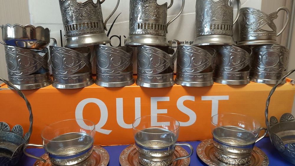 Подстаканники новые. Мельхиор.