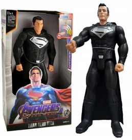 Duża Figurka SUPERMAN czarna 30cm Interaktywna