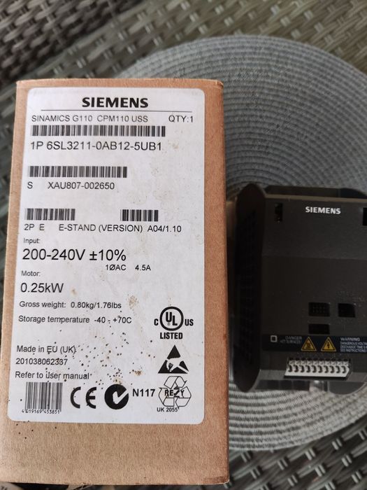 Falownik, przemiennik częstotliwości nowy  0,25kW