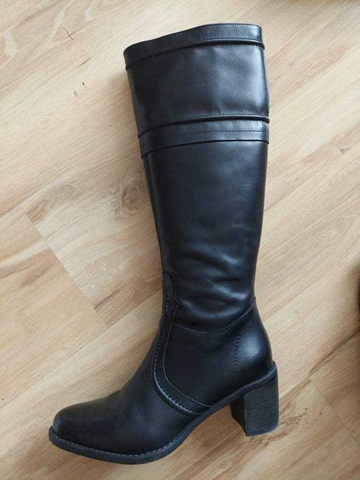 Buty kozaki skórzane