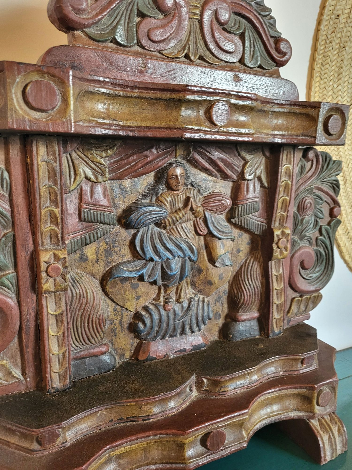 Altar, talha, expositor, tapetes, tecidos, loja, ferro, rustico