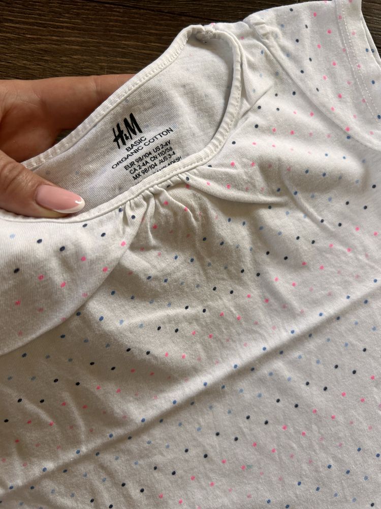 Zestaw bluzka dla dziewczynki T-shirt r. 98-104 Koszulka krótki rękaw