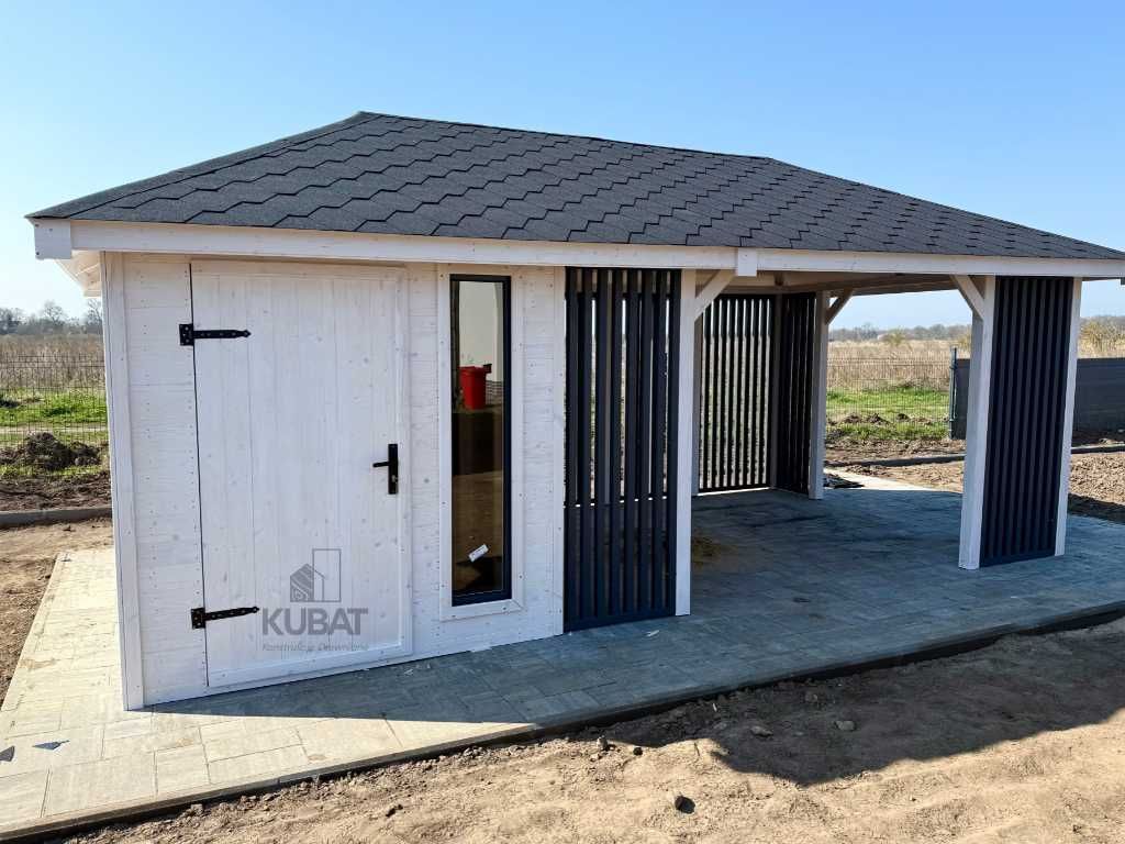 Domek ogrodowy z altana 3x6 | domek narzedziowy z altana | altanka