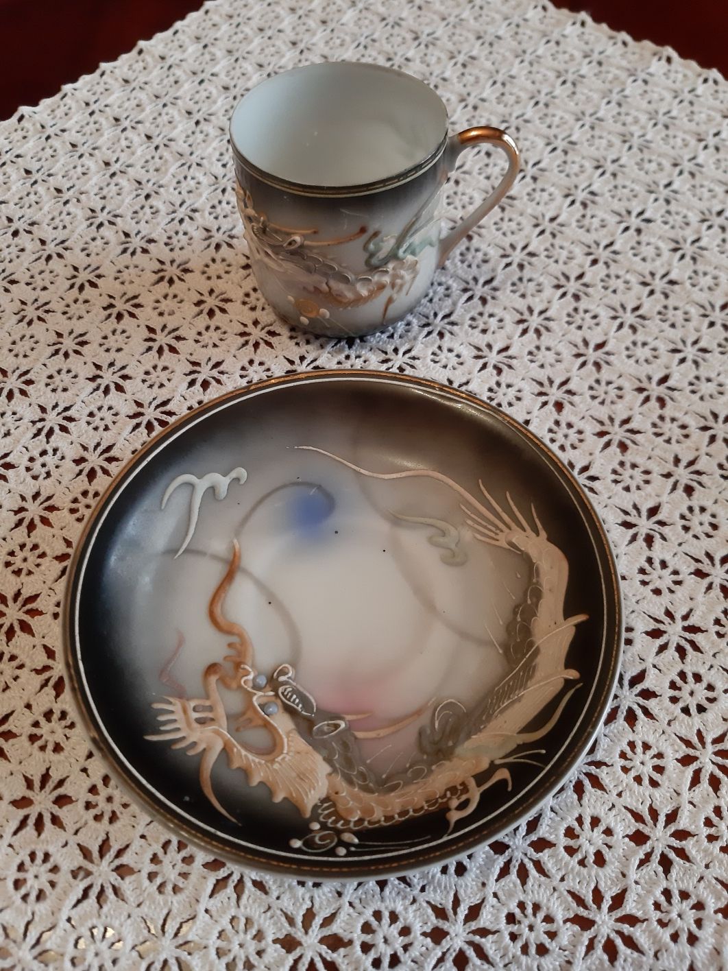 Serviço de café chinês em porcelana antigo