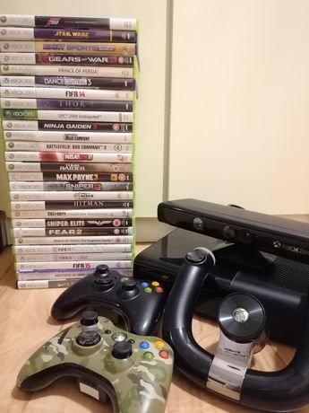 Mega zestaw Xbox 360 + 28 gier