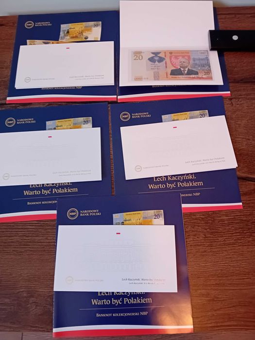 20 zł banknot Lech Kaczyński "Warto być Polakiem", sztuk 5