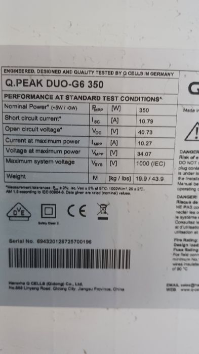 Panel fotowoltaiczny 350w