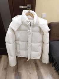 Новая Белая Куртка Zara Стёганая Зимняя