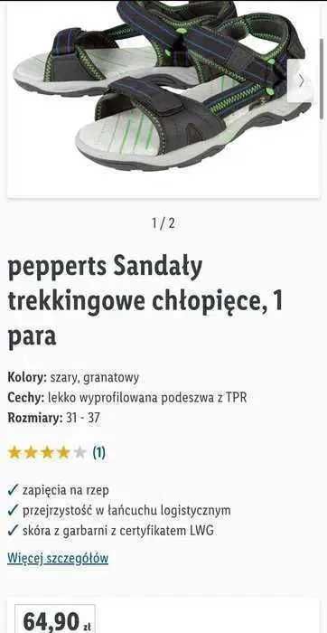 nowe sandały 31 skórzane wkładki sandały 31, 32 lidl sandały