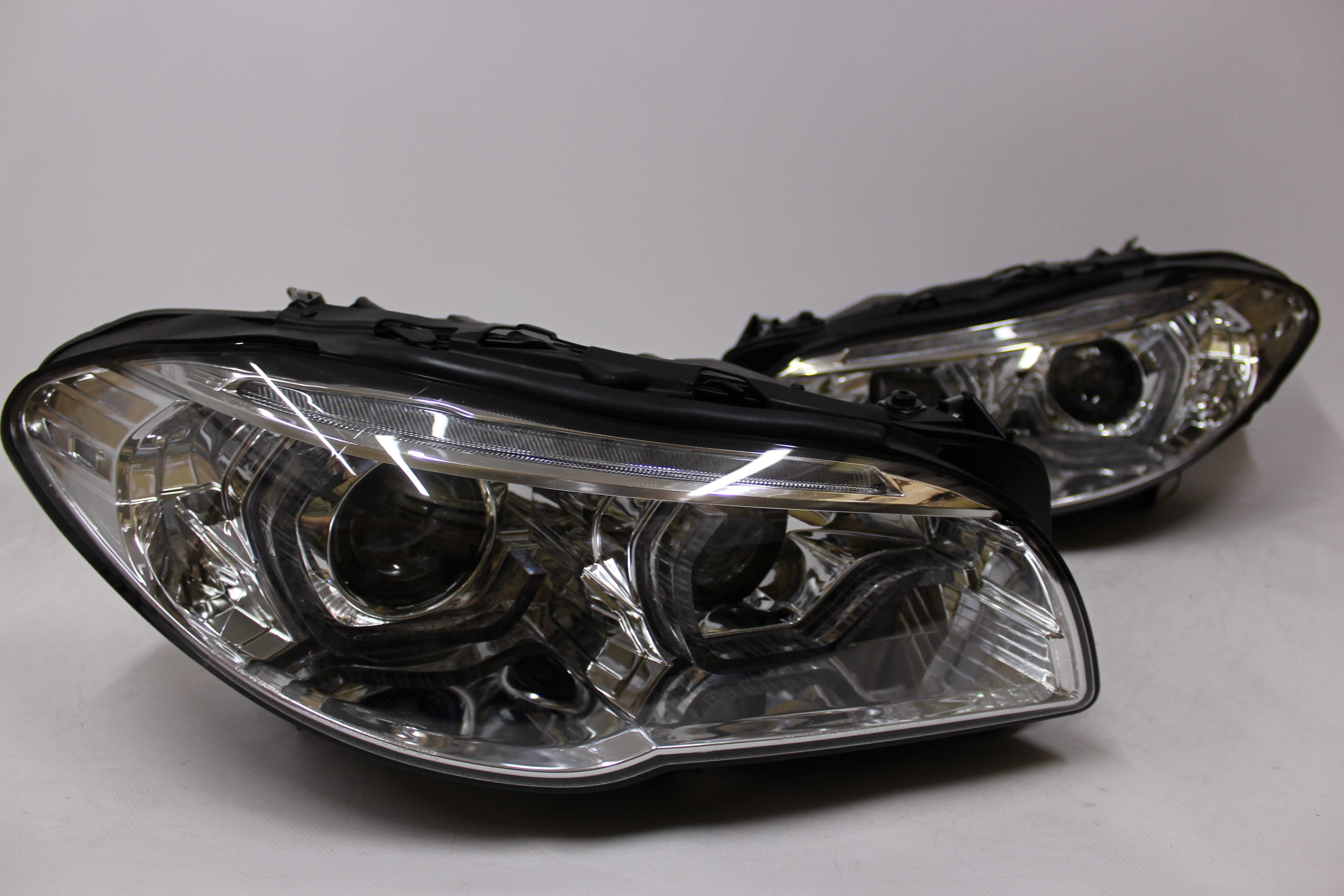 Lampy przednie przód BMW F10 F11 LCI 13-16 LED U-BAR NEON Dynamiczne !