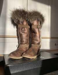 Високі уггі ugg Australia Luxe Collective з хутром лиси 40 розмір