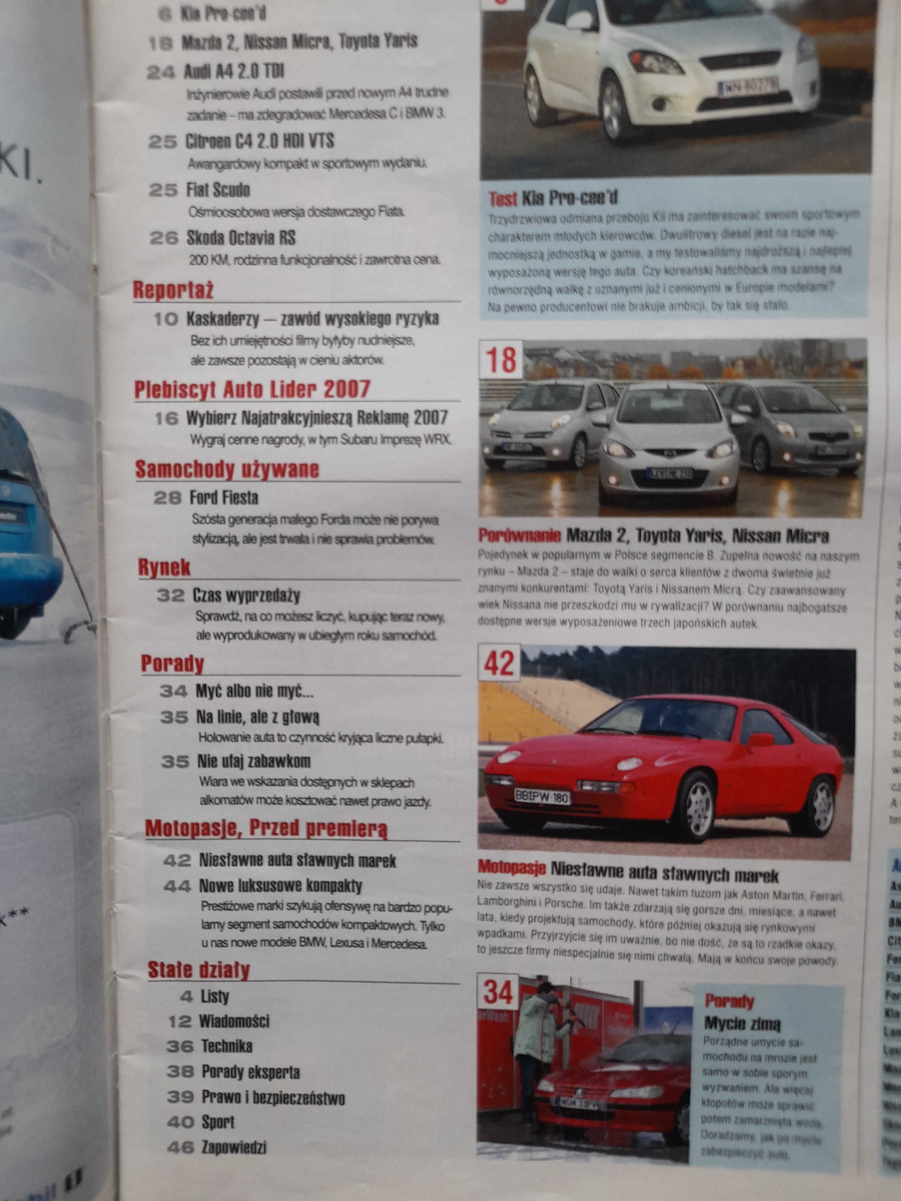 * MOTOR Aston Martin, Ford Fiesta, Kia Ceed, Toyota Yaris, Octavia RS