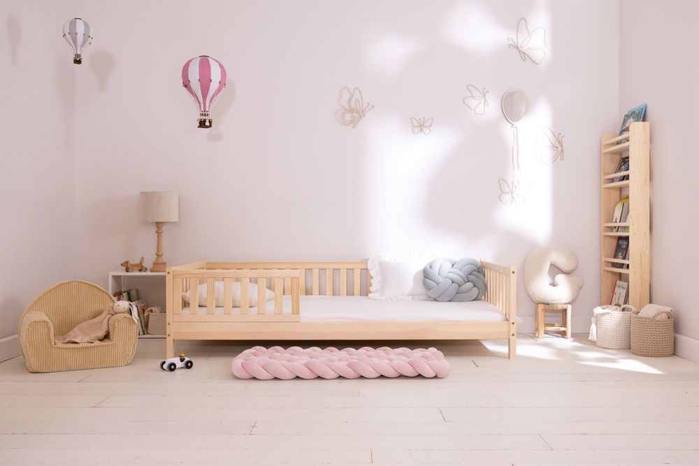 Cama montessori mon lit cabane crianca evolutiva madeira 70*140colchao