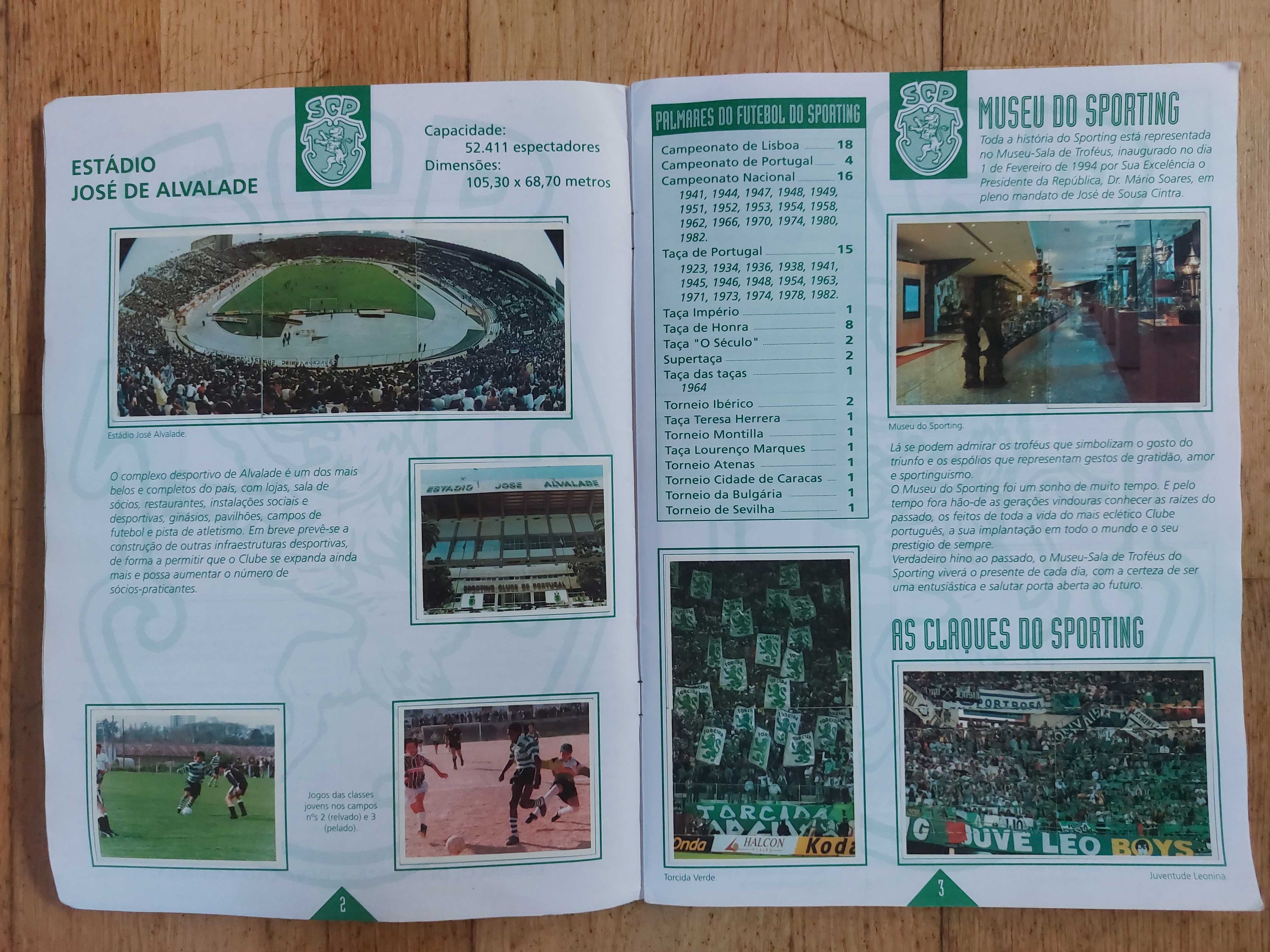 Colecção de cromos "Sporting 1906/95" - Completa