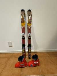 Ski Wed’ze de 104 cm mais Botas de Ski de 20,5 cm