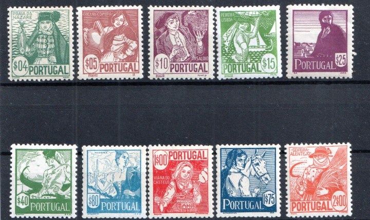 1941 Costumes Portugueses 1° Grupo MNH **