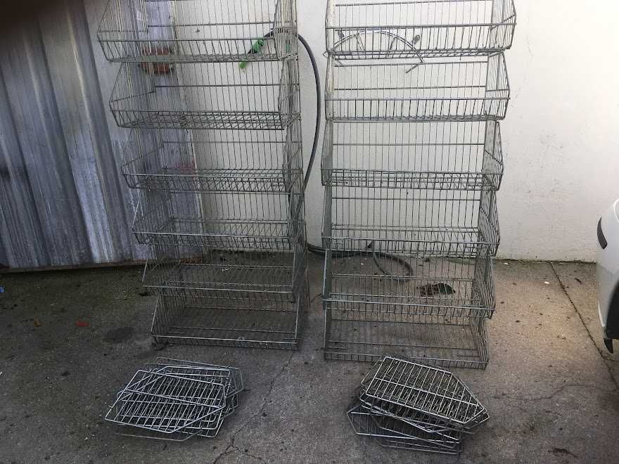 cestos em arame de aço galvanizado