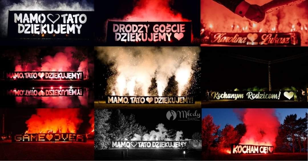 Ciężki dym, Pirobaner, fotobudka 360 dekoracja led, wiatraki iskier