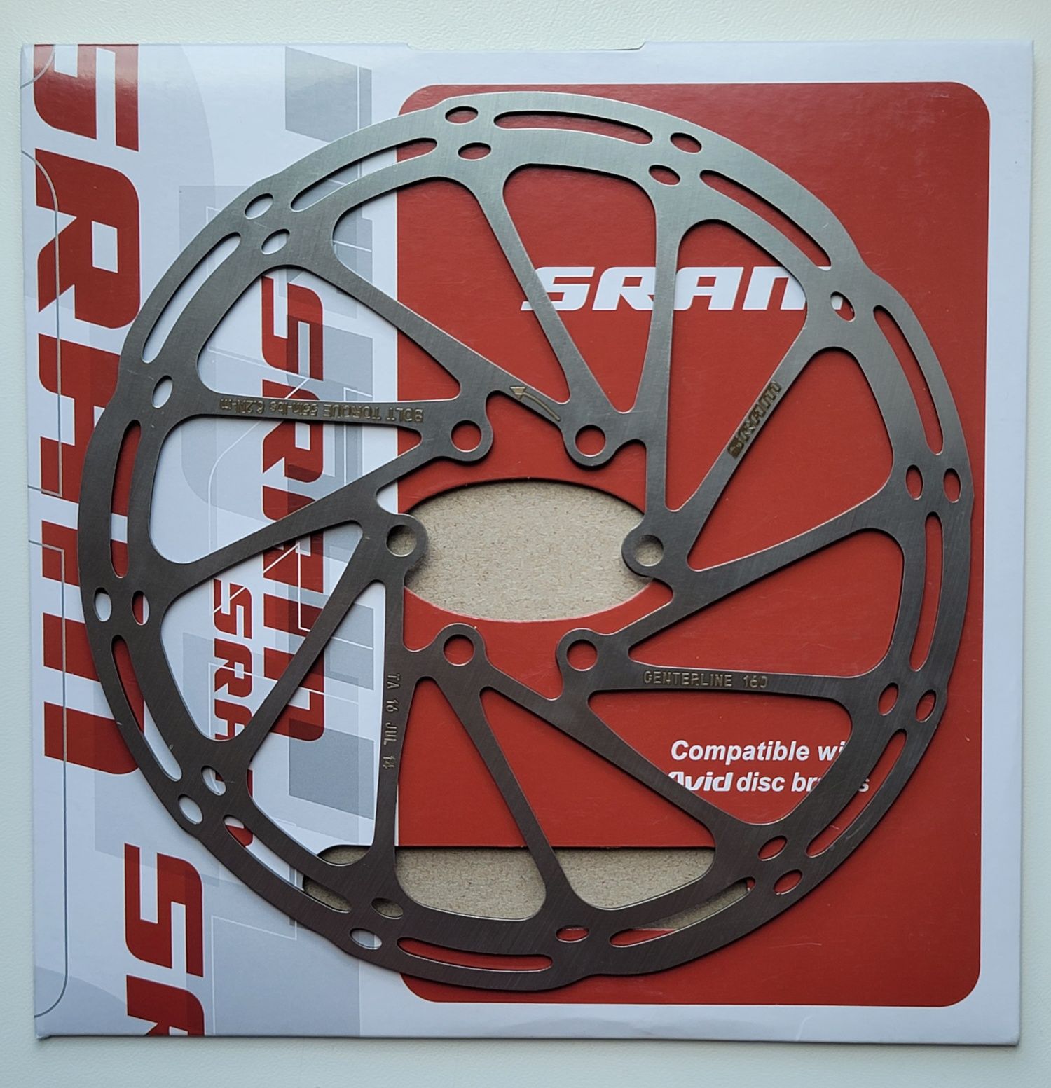 Ротор Avid Sram Centerline 160/180/203 мм.