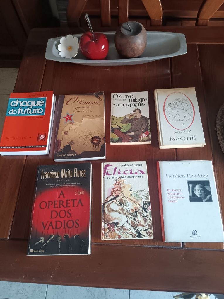 Livros usados de diversas temáticas/autores