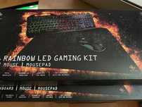 Zestaw gaming klawiatura mysz podkładka Deltaco Gaming 3w1