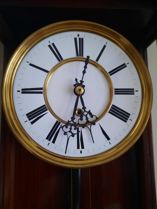 Stary zegar Biedermeier wagowy linkowy tzn. Chodzik