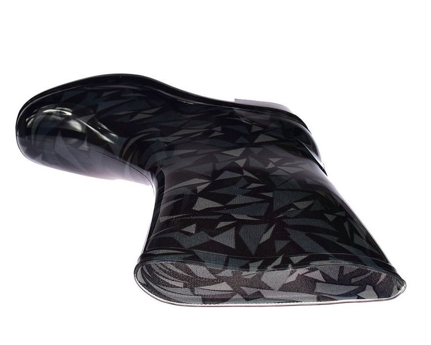 Kalosze damskie gumowce kwiaty ANX-01 GR-BK rozm 37