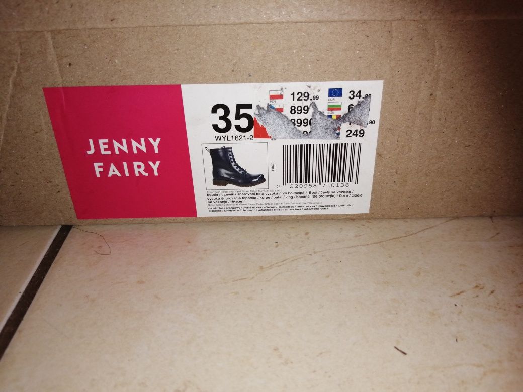Glany kozaki granatowe Jenny Fairy 33