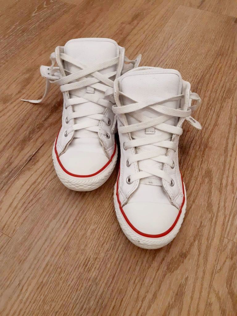 Buty białe skórzane Converse junior