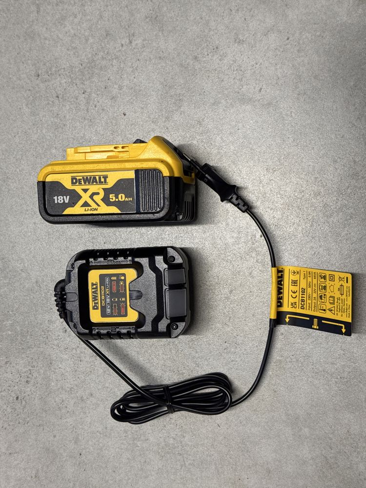 Akumulator DeWalt 5Ah DCB184 i ładowarka DCB1102 2A, bateria, aku