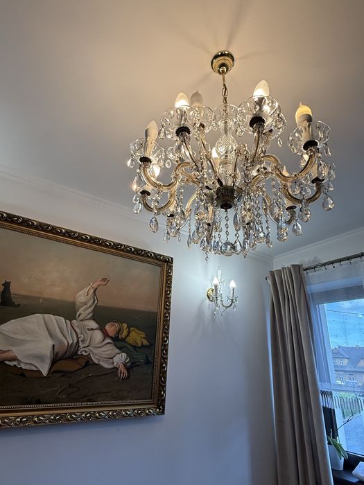 ŻYRANDOL i KINKIETY Palacowy kryształowa antyk Maria Teresa - DOSTĘPNY