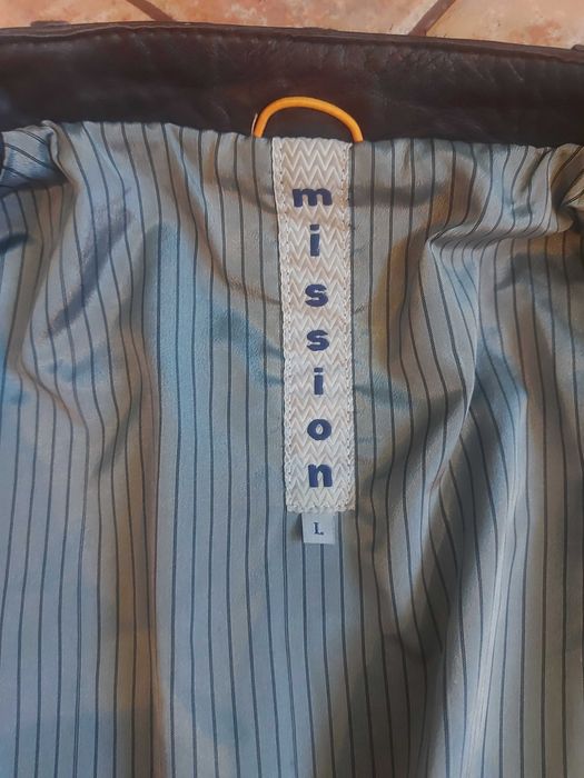 Czekoladowa skórzana kurtka rozm. L